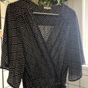 Navy Midi Wrap Dress